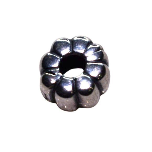 Pandora Sterling Silver Flower Charm Spacer Classic Floral Bead - Picture 1 of 6